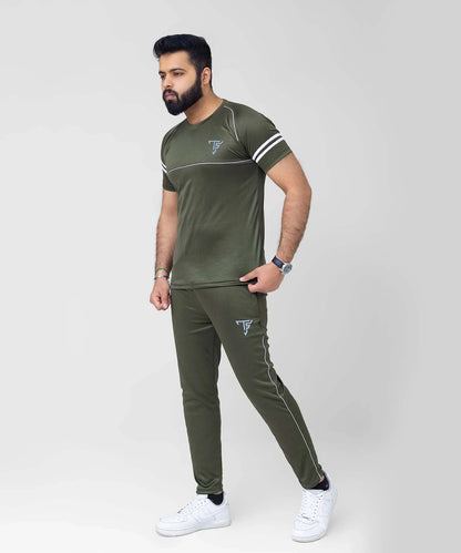 Comfort Olive Green Men’s Tracksuit For Summer