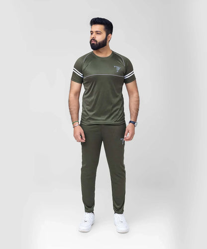 Comfort Olive Green Men’s Tracksuit For Summer