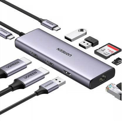 UGREEN 90119 9-in-1 Docking Station 4K@60Hz Dual HDMI USB C Hub