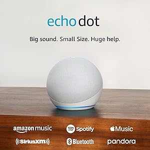 Amazon Echo Dot 5th Gen, Vibrant sounding Alexa speaker, Great for bedrooms, dining rooms and offices
