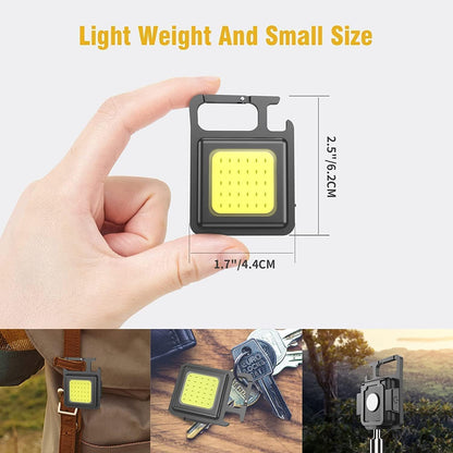 Small Flashlight, Keychain Work Light, USB Rechargeable, Mini LED Handheld Flashlight, 3 Light Modes Portable Pocket Light for Valentine's Day Gift Camping Emergency Fishing, Metal