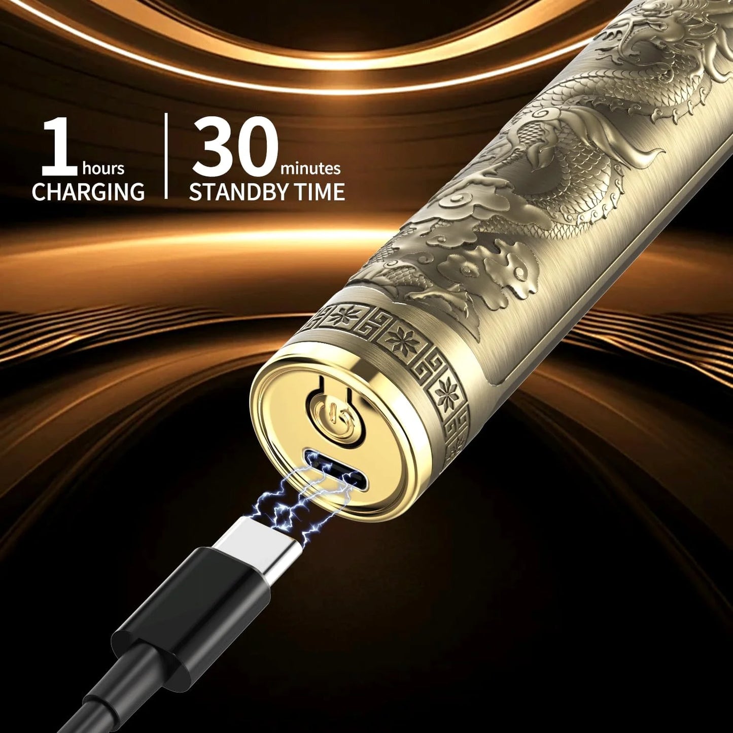 Beard Trimmer for Men-Hair Clippers for Men-Cordless Rechargeable Hair Clipper and Trimmer-Beard Shaver Barbershop（Gold）