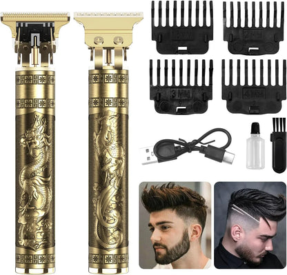 Beard Trimmer for Men-Hair Clippers for Men-Cordless Rechargeable Hair Clipper and Trimmer-Beard Shaver Barbershop（Gold）