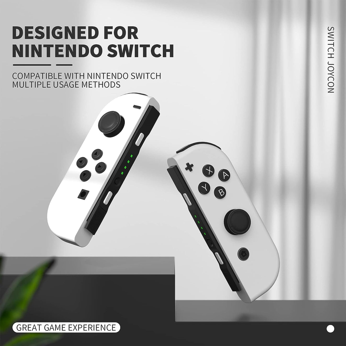 Joy Cons for Switch Nintendo, Replacement for Nintendo Switch Controller, Wireless Left and Right Joy Cons for Switch Nintendo Support Dual Vibration/Wake-up/Screenshot