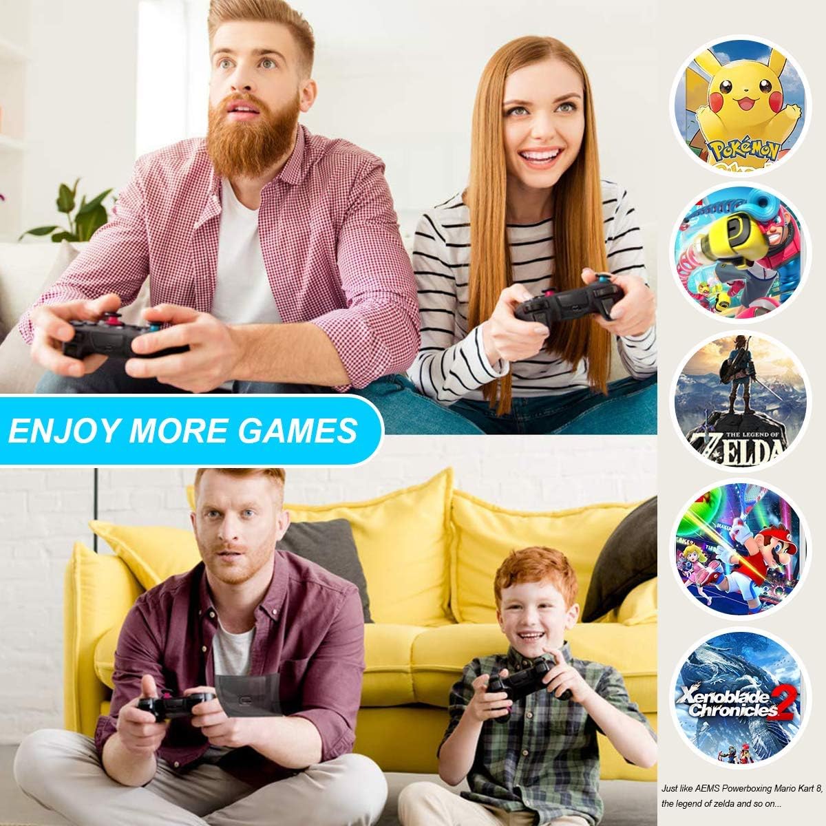 Switch Controller, Wireless  Pro Controller for Switch/Switch Lite/Switch OLED, Switch Remote Gamepad with Joystick, Adjustable Turbo Vibration, Ergonomic Non-Slip