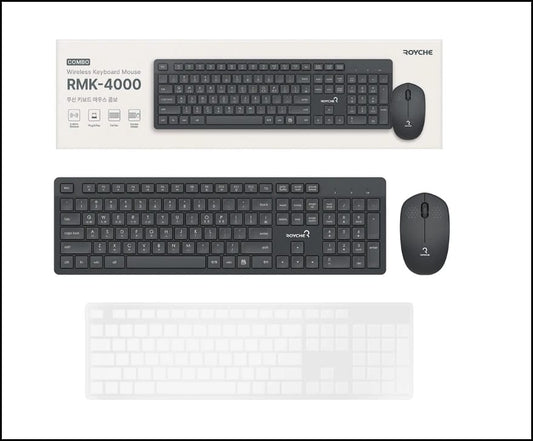 ROYCHE RMK-4000 Wireless Keyboard and Mouse Set (Ash Gray)