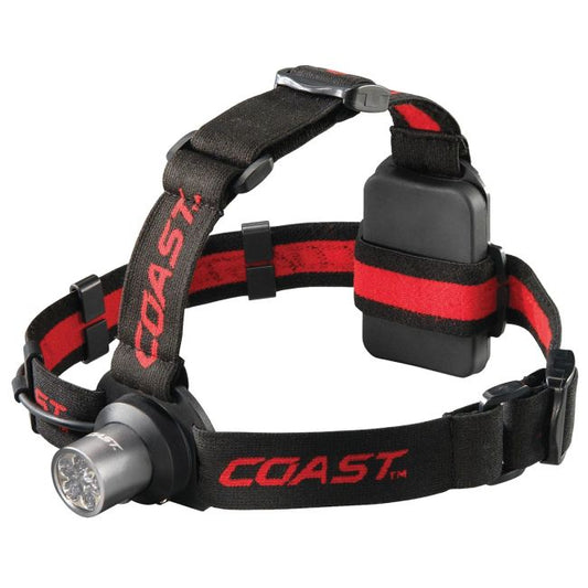 COAST® HL5 175 Lumen Utility LED Headlamp with Hinged Beam Adjustment and Hard Hat Compatibility, black