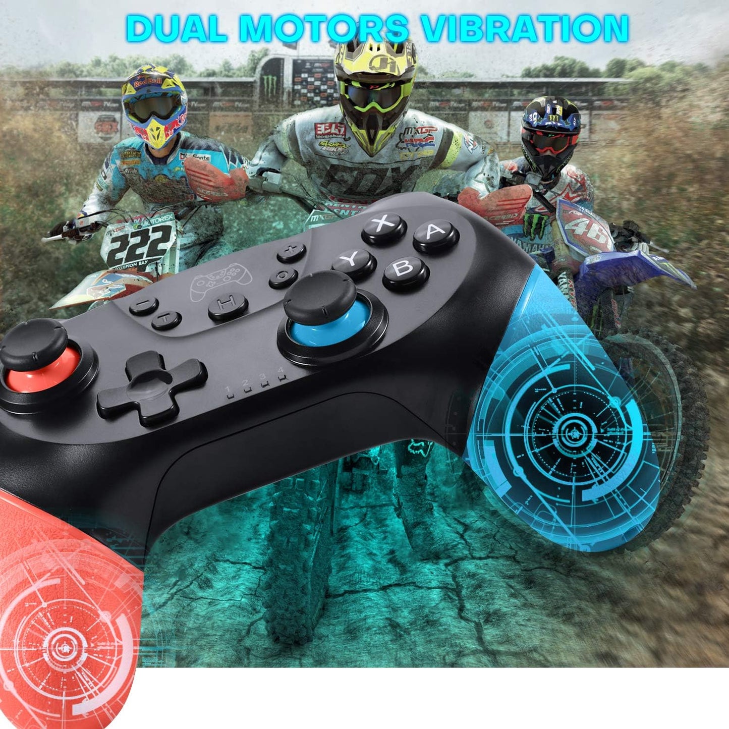 Wireless Switch Controller, Switch  Controller for N-intendo Switch/Switch Lite, Wireless Switch Gamepad Joypad with 6-Axis Gyro, Double Shock