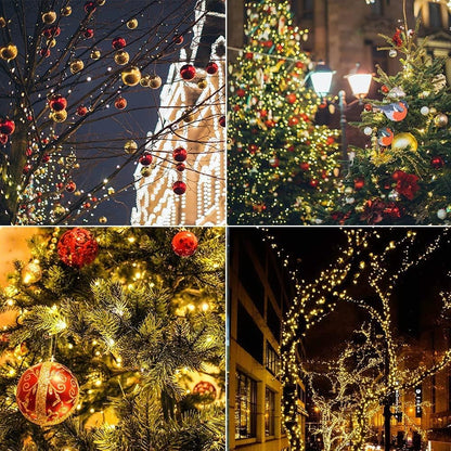 koopower 36ft long 100 LED Battery Operated String Lights with Timer on IP65 Waterproof Clear String for Outdoor and Indoor Use (8 Modes, Warm White)