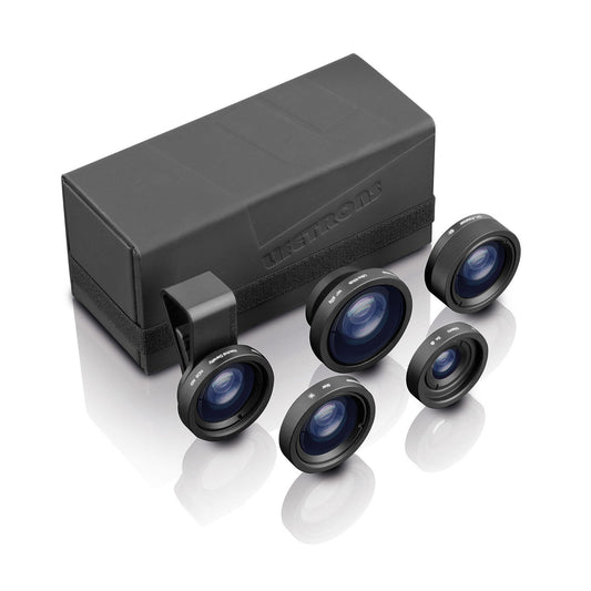 Lifetrons 5 In 1 Photo Essentials Premium Lens Set - for Smartphones & Tablets - Includes 5 Lenses ( Neutral Density (ND8) Lens, 5x Macro Lens, Star Lens,  Polarized Lens , Ultra-Wide (140°) Lens)