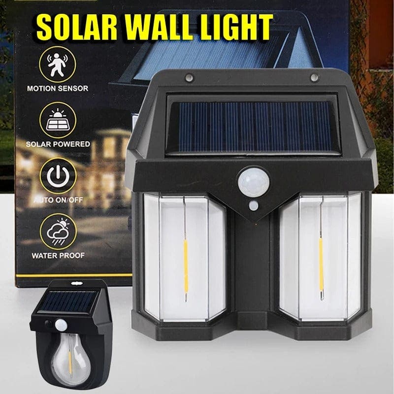 Dual Solar Wall Lamp CL-228 – Infrared Motion Sensor & Dual Light Desi ...
