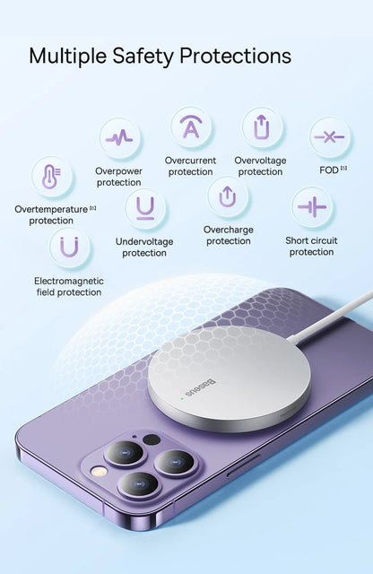 Baseus Simple Mini3 Magnetic Wireless Charger 15W - Black