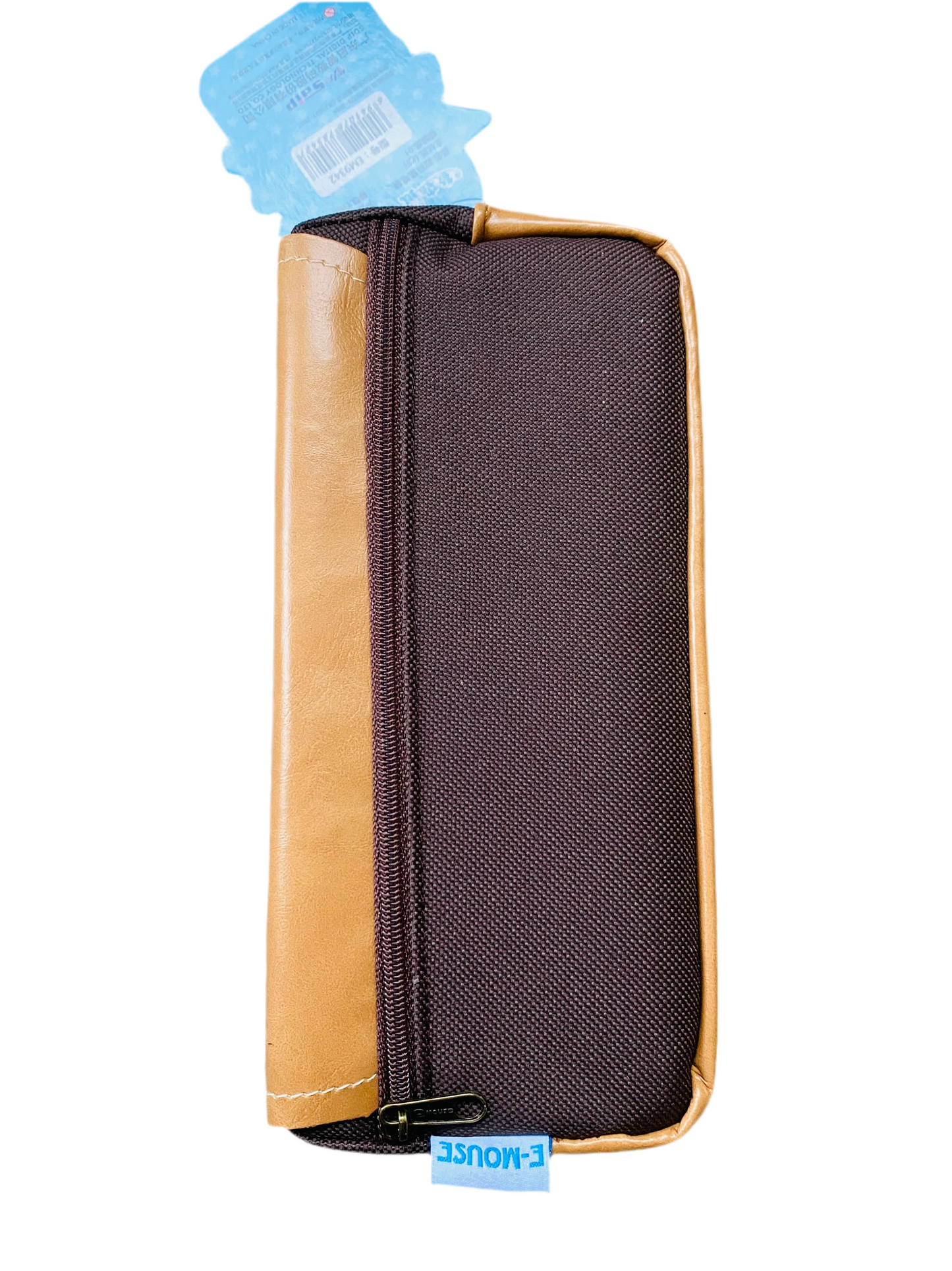 Vintage Newspaper Leather Pencil Case – Retro Zip Pouch for Boys & Girls