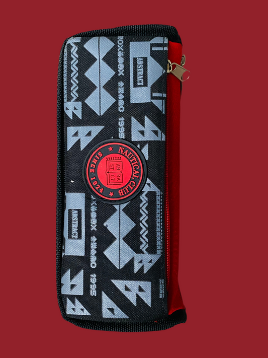 Zipper Case Red & Black Multi Pockets Pouch for Boys & Girls