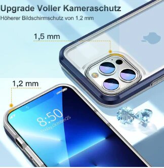 AOUIA Crystal Clear Case for iPhone 13, [Anti-Yellowing Protection] [Scratch-Resistant] [Shockproof Thin Mobile Phone Case] [Transparent Case], Compatible with iPhone 13 Case 6.1 Inch