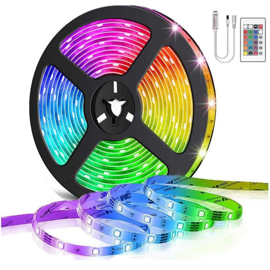 10M LED Strip Lights, 32.8Ft Light Strips Color Changing Sync to Music, 5050 RGB Led Light Remote Control Rope Tape Lighting for Party Home Decoration Bedroom Hotel Outdoor Garden