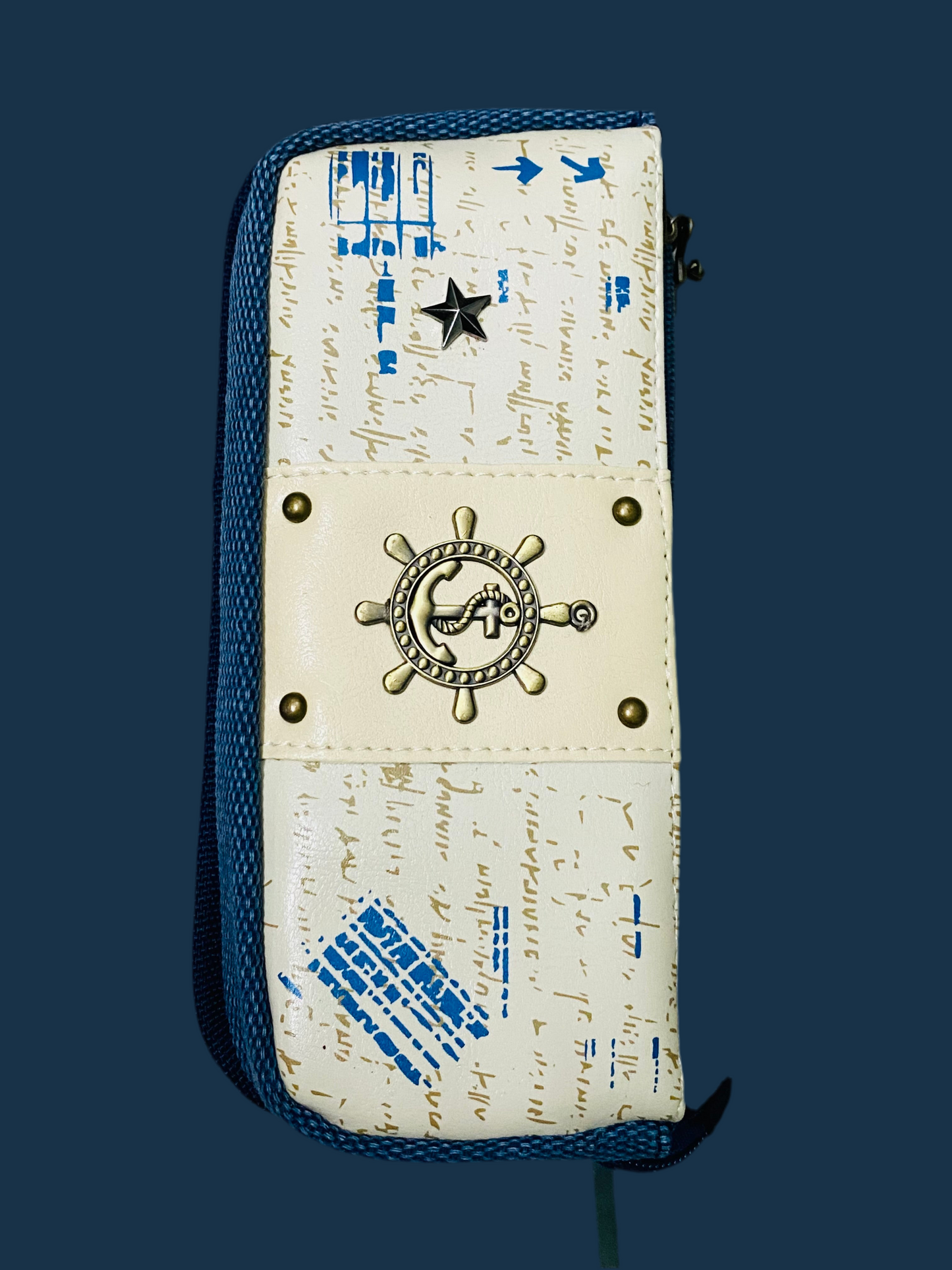 Pirates Ship Pouch – Blue Zipper Case for Kids