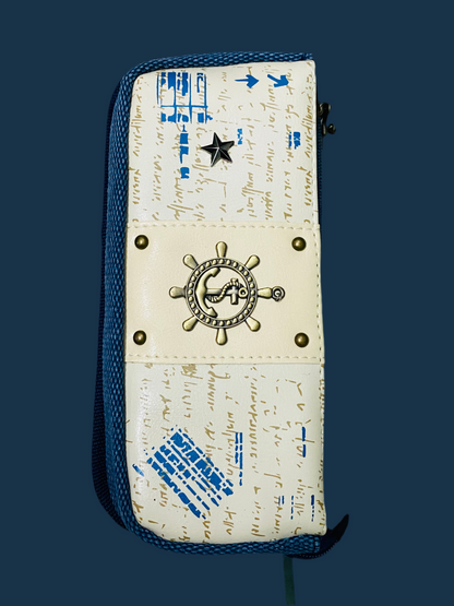 Pirates Ship Pouch – Blue Zipper Case for Kids