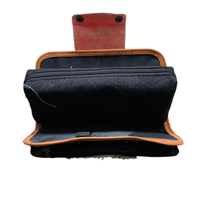 Edgy Skull Design Multipurpose Denim Case – Black with Studded Metal Detail