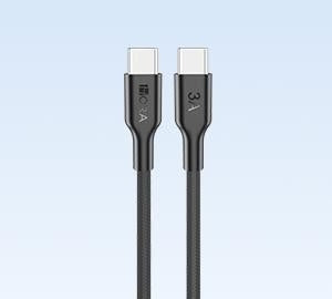 1HORA 3A 1m USB Type-C to Lightning Fast Charging and Data Sync Nylon Braided Cable