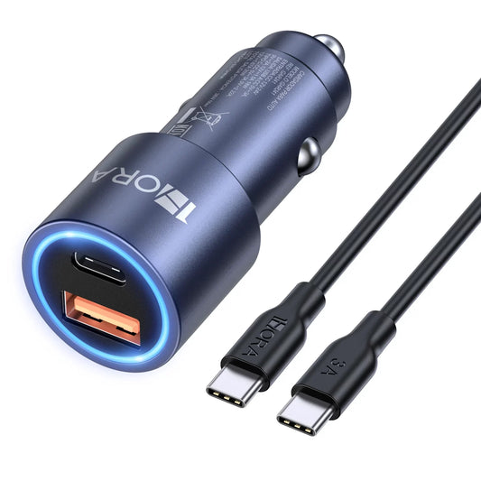 1Hora Car Fast Charger with C Cable 38W – GAR241 - Metal Body