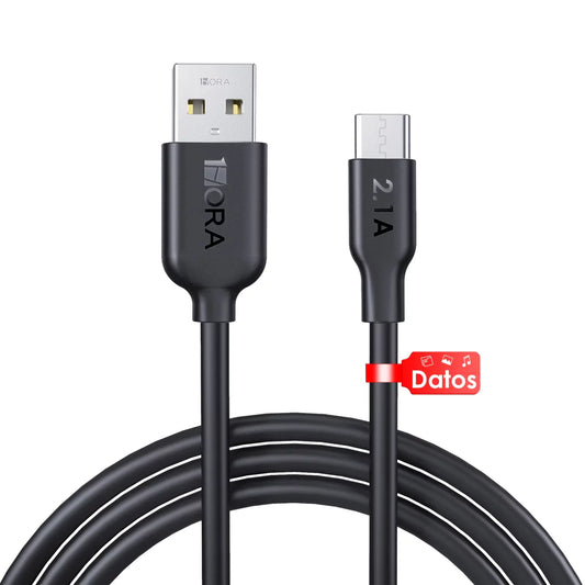 1HORA 2.1A 1m USB-A to USB Type-C Fast Charging and Data Sync TPE Cable