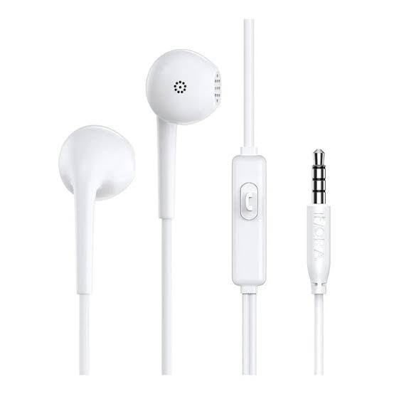 1HORA Lateral 3.5mm AUX Deep Bass Stereo Earphones with Mic and Call Control