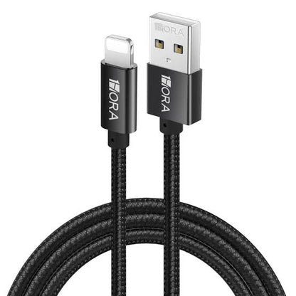 1HORA 2.4A 1m USB-A to Lightning Fast Charging and Data Sync Nylon Braided Cable