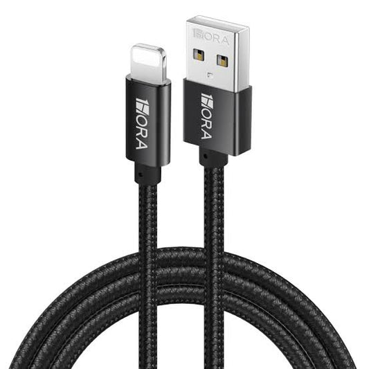 1HORA 2.4A 1m USB-A to Lightning Fast Charging and Data Sync Nylon Braided Cable