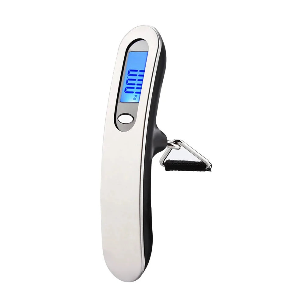50kg Luggage Scale Portable Digital Weight Scale for Travel Suitcase, Electronic Suitcase Scale Hanging Scales Luggage Weighing Scale Lightweigh for Travel 50Kg Capacity, Black