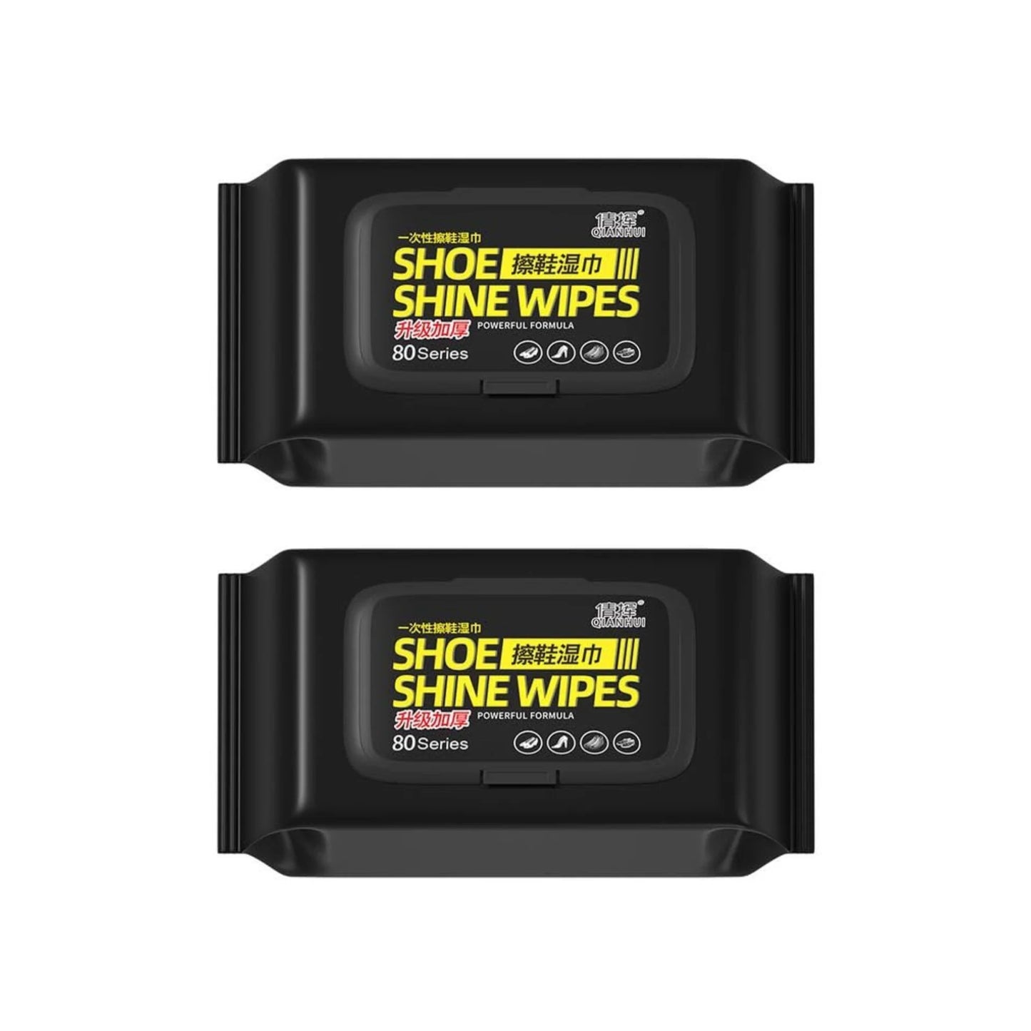 Shoe Wipes & Sneaker Wipes – (80 + 80 Count) Pack of 2 – Quick Wipes for Shoes Cleaning – Shoe Cleaning Wipes for All Shoes – Portable Cleaner for Sneakers, Leather & Sports Footwear White