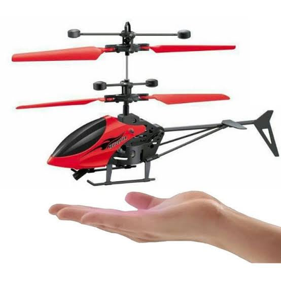 Hand Sensor Flying Helicopter with USB Charging Cable – Rechargeable & Multicolor (20cm)