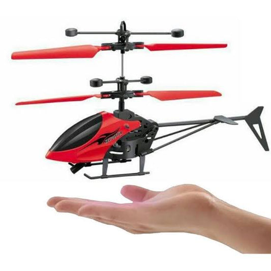 Hand Sensor Flying Helicopter with USB Charging Cable – Rechargeable & Multicolor (20cm)