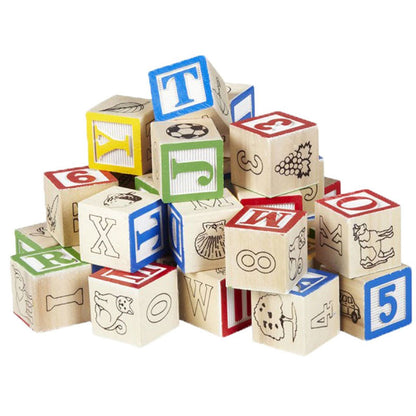 Wooden Toy Abc Blocks 27pcs