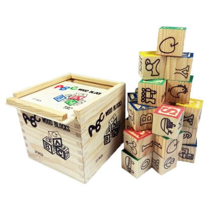 Wooden Toy Abc Blocks 27pcs