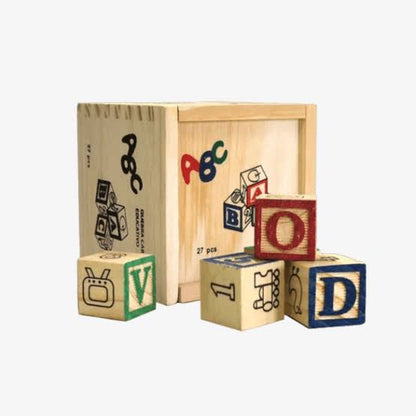 Wooden Toy Abc Blocks 27pcs