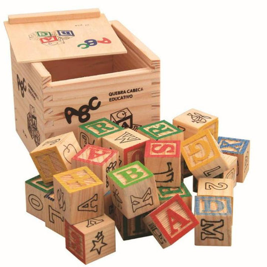 Wooden Toy Abc Blocks 27pcs