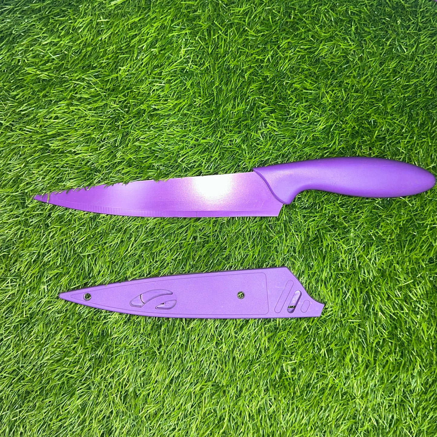 3Pcs 13" Long Multi-Purpose Anti Rust Coating Chef Knife Kitchen Essentials, Regular, Solid Color Sharp Blade Knives