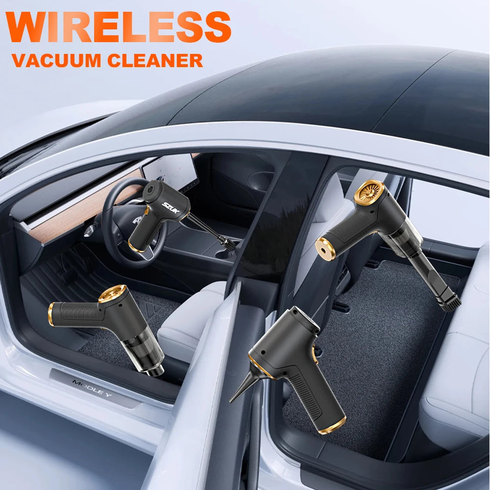 Car vacuum cleaner 2in1 blower Strong Suction Portable Handheld Cleaner Mini Wireless Vacuum Cleaner SZUK SZ-C006PRO