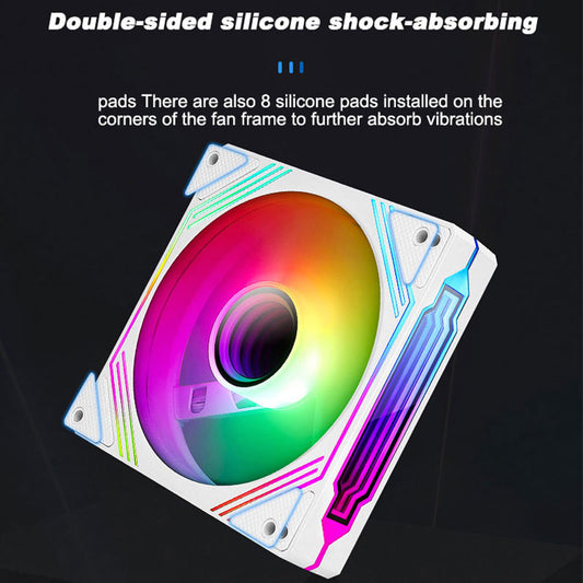 UPSIREN PF-14 PRISM 4PRO Computer Chassis Fan 14cm ARGB 4 Pin PWM Quiet Cooling Fan 12V Large Air Volume 61.5CFM/650-1800RPM - Black