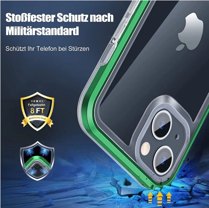 AOUIA Crystal Clear Case for iPhone 13, [Anti-Yellowing Protection] [Scratch-Resistant] [Shockproof Thin Mobile Phone Case] [Transparent Case], Compatible with iPhone 13 Case 6.1 Inch