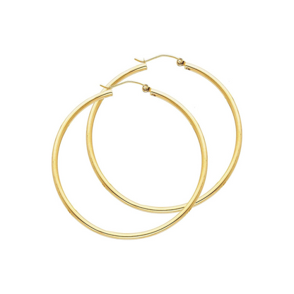 GoldChic Women's Gold Plated Steel Hoop Earrings Large / Small Ring Ear Girl Hop Earrings Stainless Steel