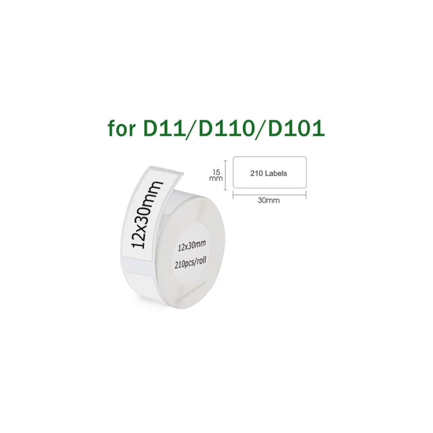 1PCS Label Printer Roll Adhesive Sticker Niimbot D101 D11 D110 Label Tape Paper 15*30mm,15*50mm,12*22mm,12*30mm,12*40mm Waterproof White Labels Roll Paper for Niimbot Label Maker