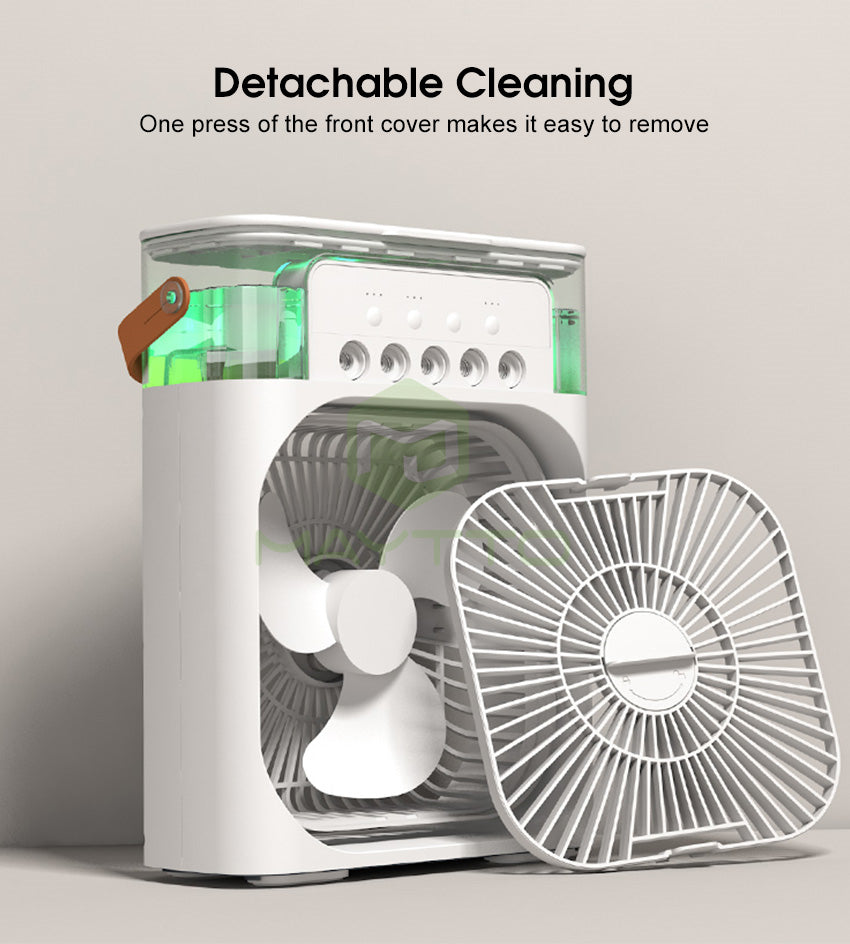 4 In 1 Fan Air Cooler with Humidifier & Night Light | Mist Fan