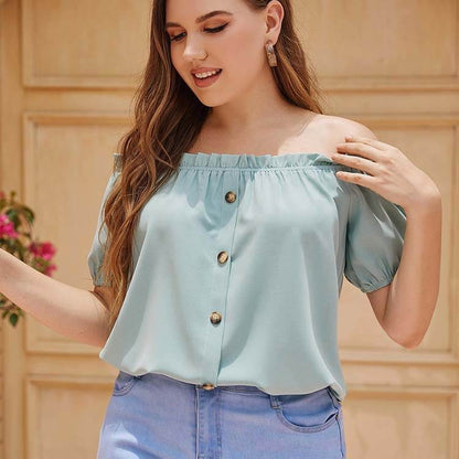 Cute Plus Size Off The Shoulder Shirts