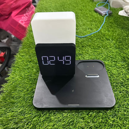 Like A New Wireless Charging Dock Alarm Clock with Wireless Charging, Night Light, Wireless Charger for iPhone 12/13/14 Pro