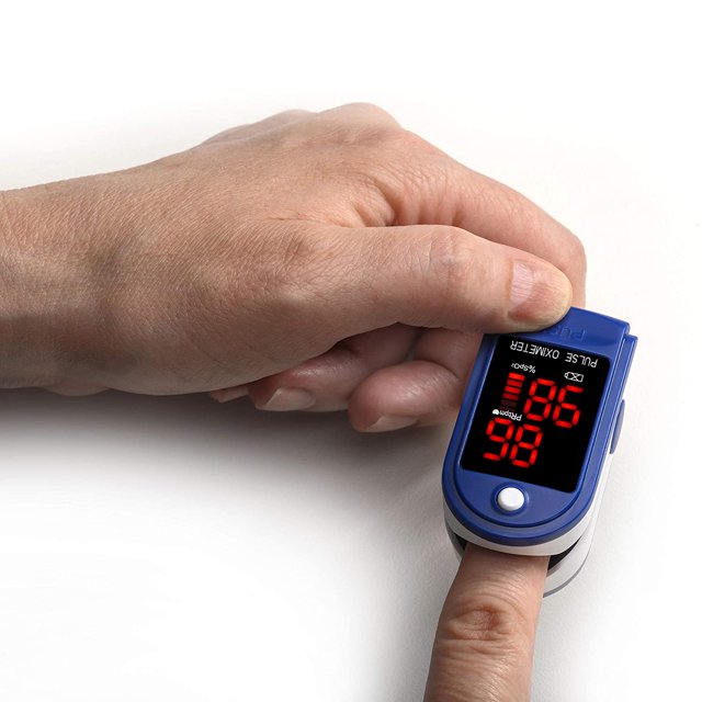 Finger Tip Pulse Oximeter - Blood Oxygen Saturation (SpO2) and Pulse Rate Monitor