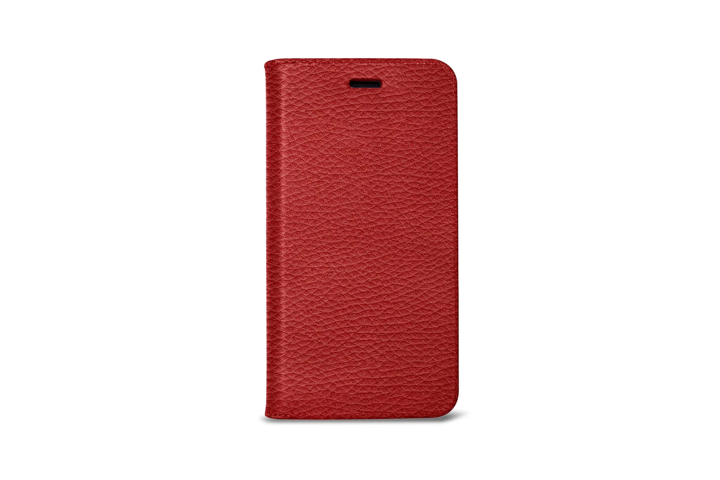 LUCRIN Wallet Case for iPhone 11 Red -  Pebbled Leather