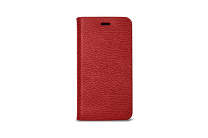 LUCRIN Wallet Case for iPhone 11 Red -  Pebbled Leather