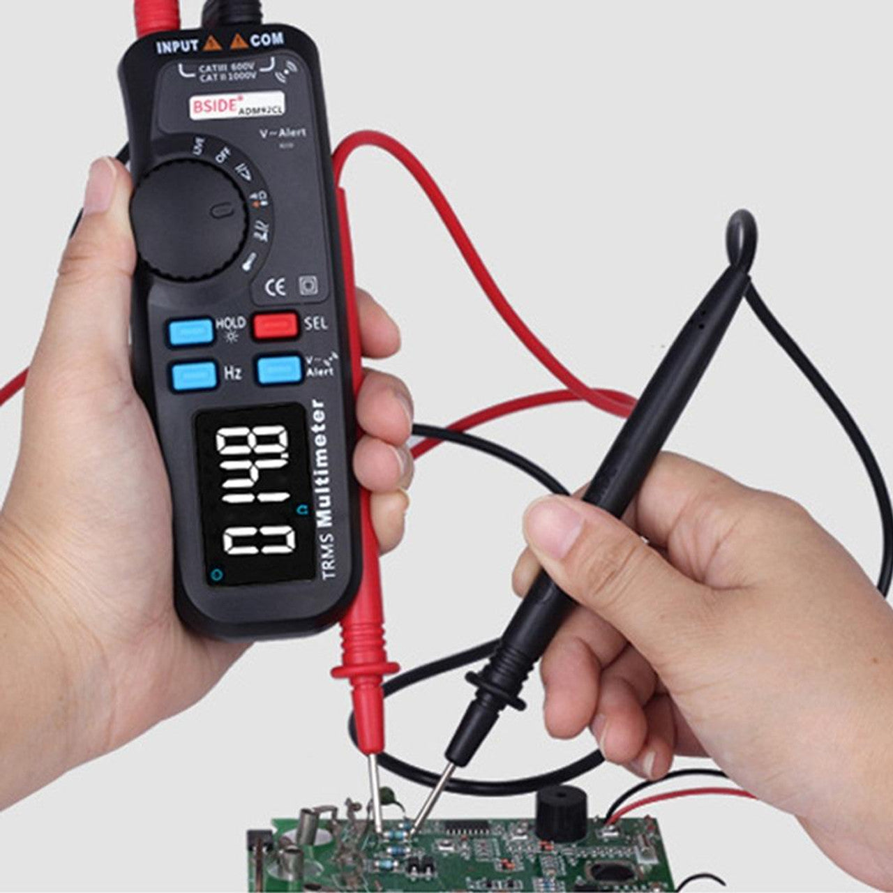 Digital Multimeter Color  Display Auto Range 6000 TRMS Tester with Live Wire Check Temp Hz ohm Diode Meter ADM92CL